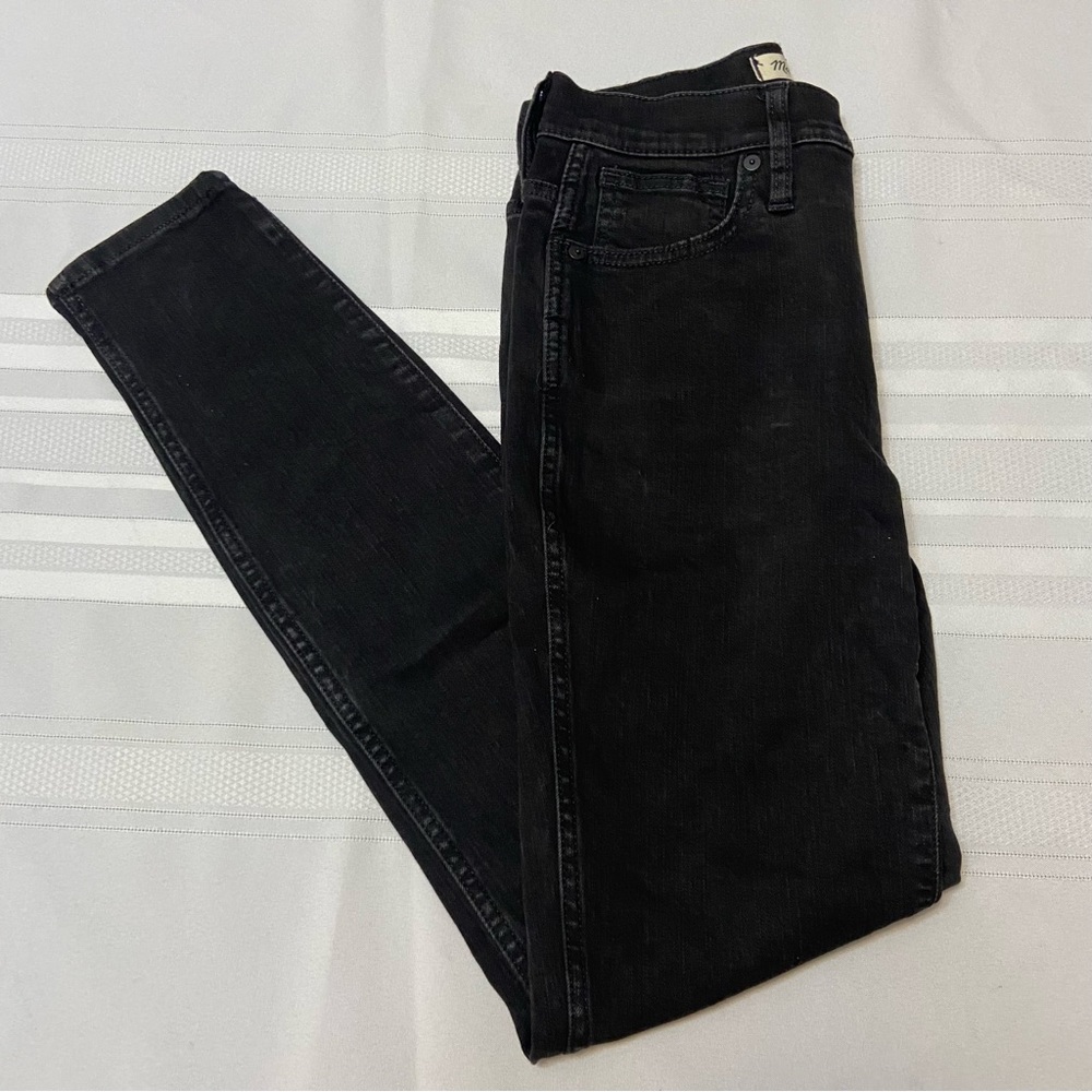 Madewell Very Black 10” High Rise Skinny Stretch Denim Womens Jeans size 25